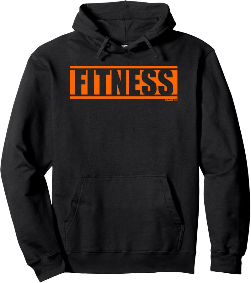 Fitness Orange Gym Fitness Workout Spruch Motivation Orange Pullover Hoodie