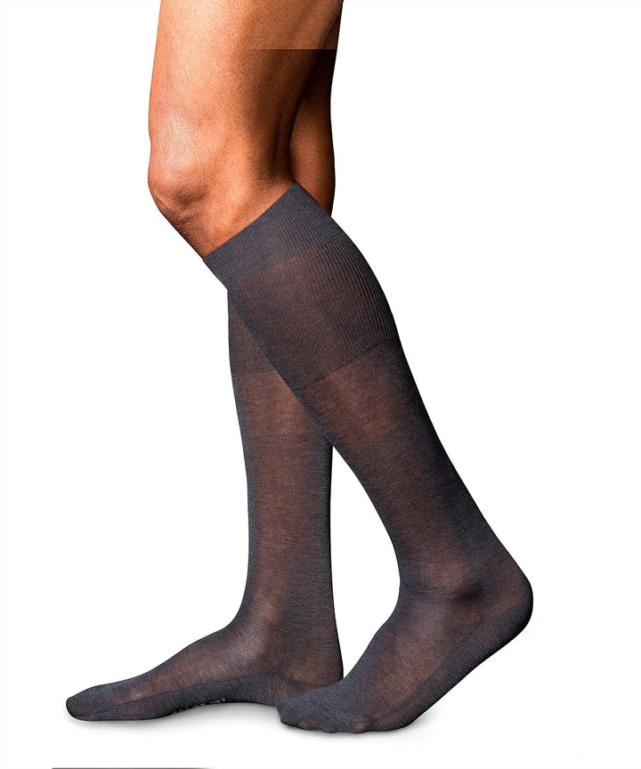 FALKE Herren No. 9 Kniestrümpfe atmungsaktive Baumwolle hochwertig seidiger Glanz elegant verstärkte
