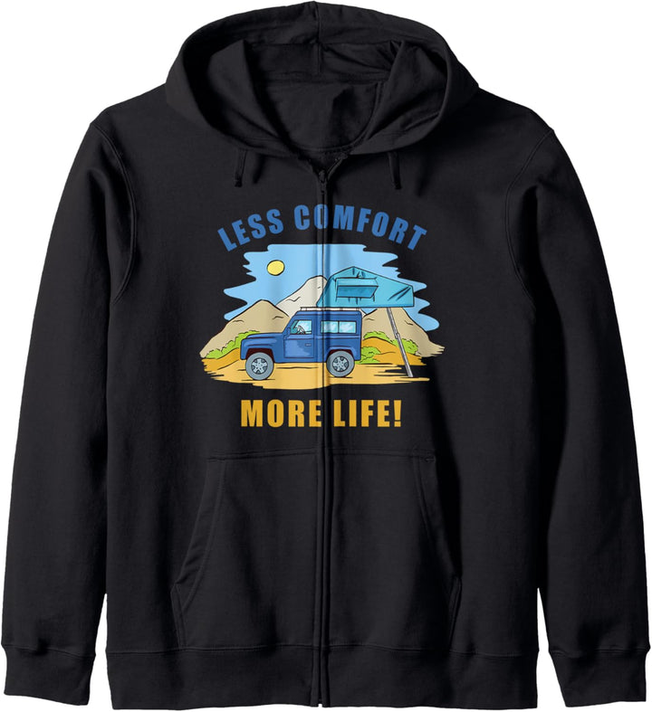 LESS COMFORT MORE LIFE 4x4 OffRoad Camping Mountain Kapuzenjacke