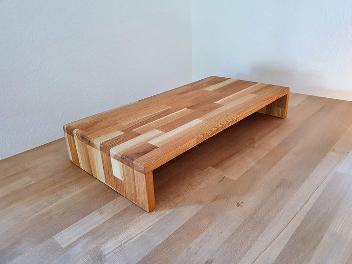 Monitorerhöhung Tischaufsatz Eiche massiv geölt 60x30x10cm