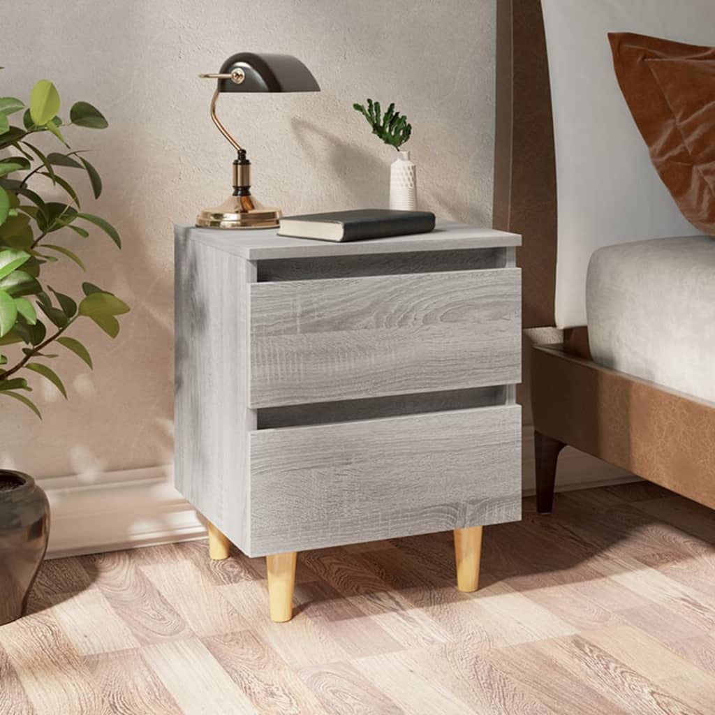FIRBNUS Bedside Table Nachtkonsole Beistelltisch mit Stauraum Night Stand Nachttisch mit Massivholz-