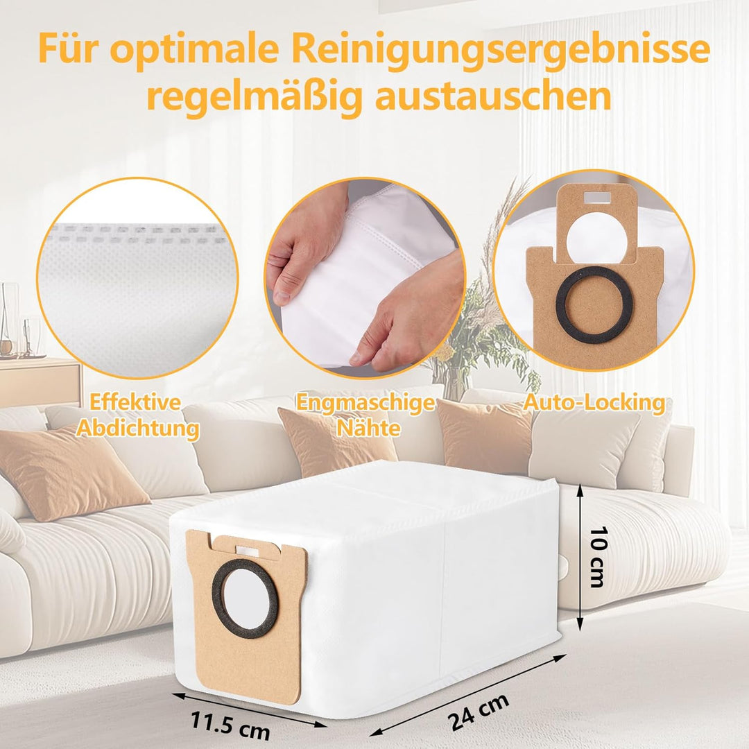 12 Stück Staubbeutel für Dreame L10s Ultra / L10 Ultra/Dreame L20 Ultra & Xiaomi X20 Plus/Xiaomi X20