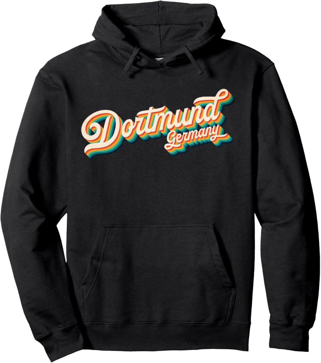 70s Vintage Retro Dortmund Germany Throwback Souvenir Pullover Hoodie