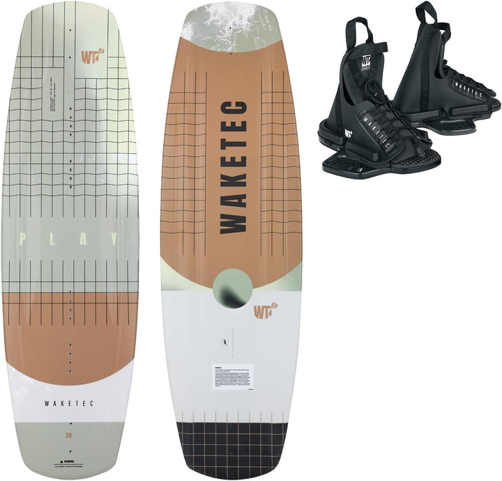 Waketec Wakeboard-Set Play mit Bindung Onset Anfänger-Fortgeschrittene, 40-90 kg 134.0 Zentimeter S/