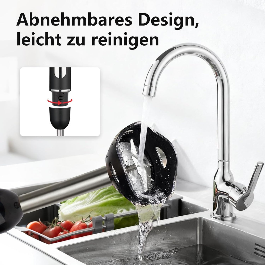 Liebe&amp;Lecker Stabmixer 400W Pürierstab, Hand Blender 2 Geschwindigkeiten | Stabmixer Edelstahl Mit K