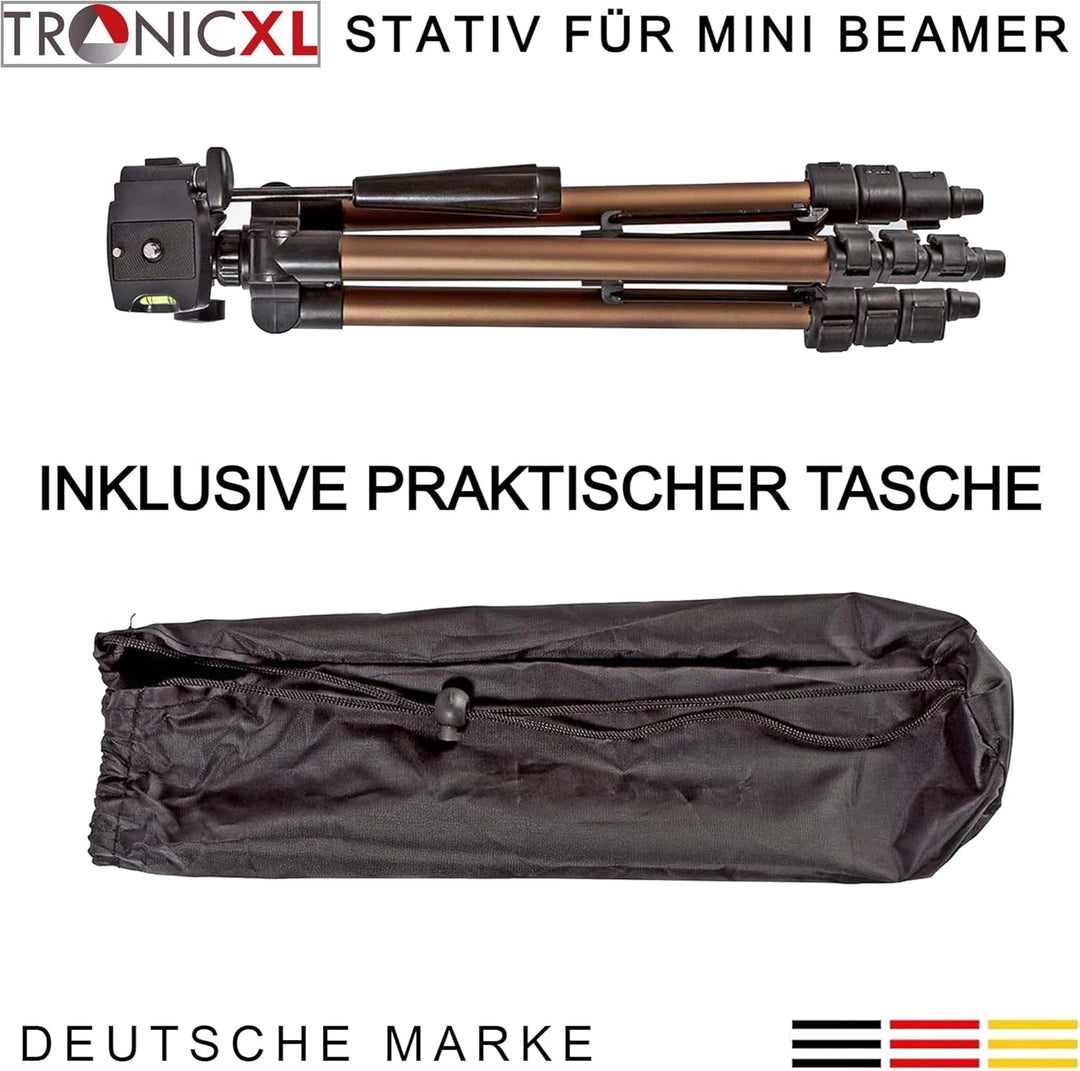 TronicXL Tripod 19P 105cm Stativ Ständer für Mini Video Beamer kompatibel mit Dell M110 M115 HD Anke