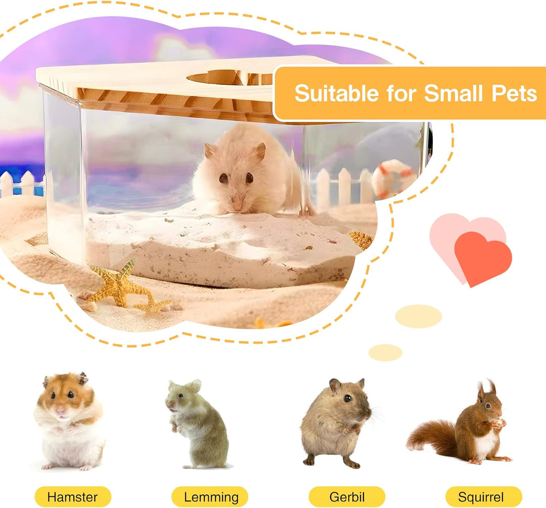 Haustier Hamster Badezimmer, Sandbad Container Toilette Transparente Acryl Hamster Badebox, Hamster