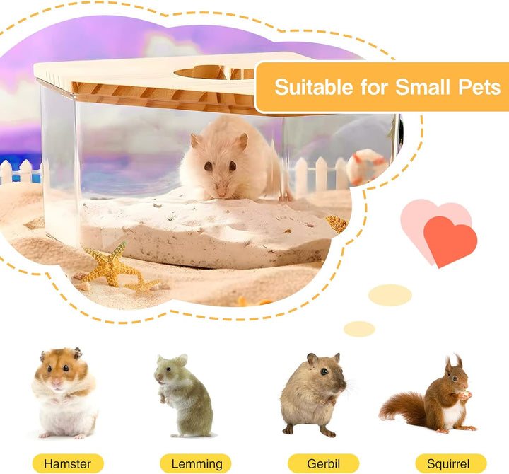 Haustier Hamster Badezimmer, Sandbad Container Toilette Transparente Acryl Hamster Badebox, Hamster