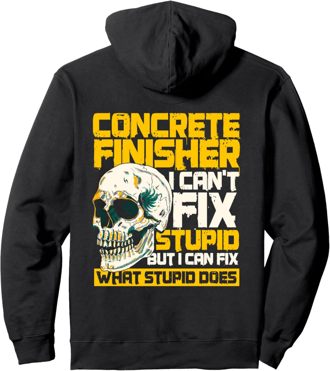Konkretes Finisher-Design auf der Rückseite der Kleidung Pullover Hoodie