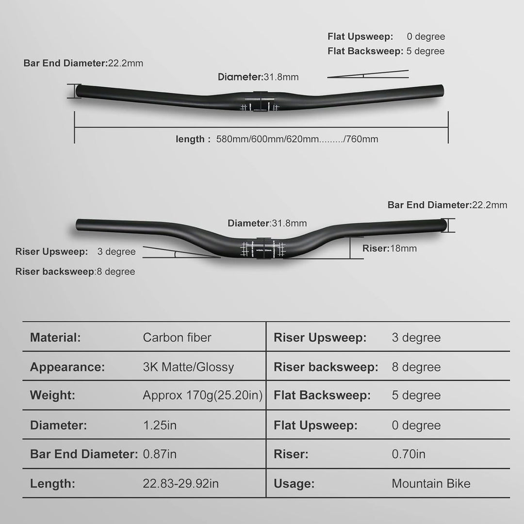lenker mtb carbon,RXL SL 31.8 mtb downhill lenker riser bar carbon fahrradlenker UD matt 760mm kein