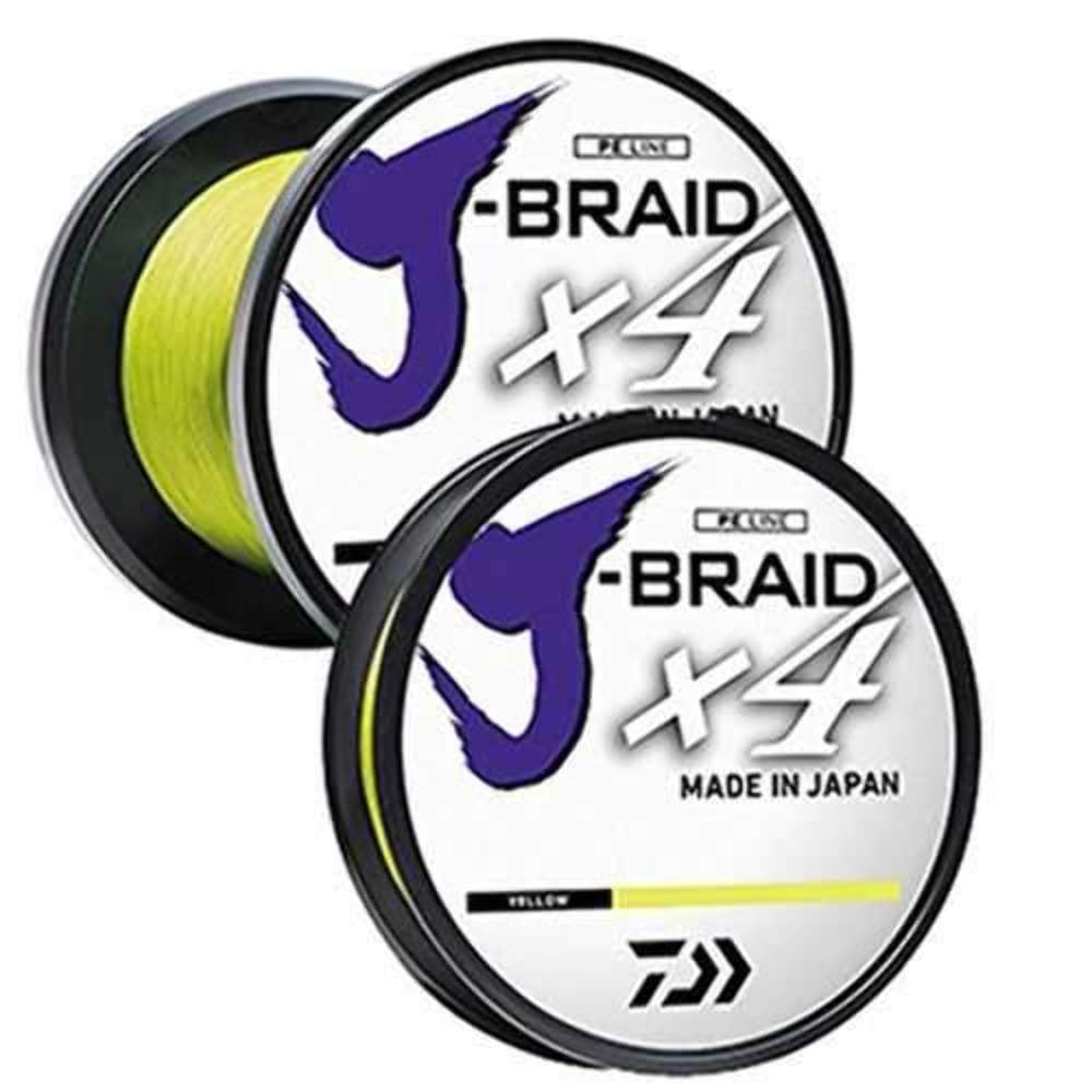 Daiwa J-Braid Spule, 4 Stück 6,8 kg fluoreszierendes Gelb fluoreszierendes gelb, 6,8 kg fluoresziere