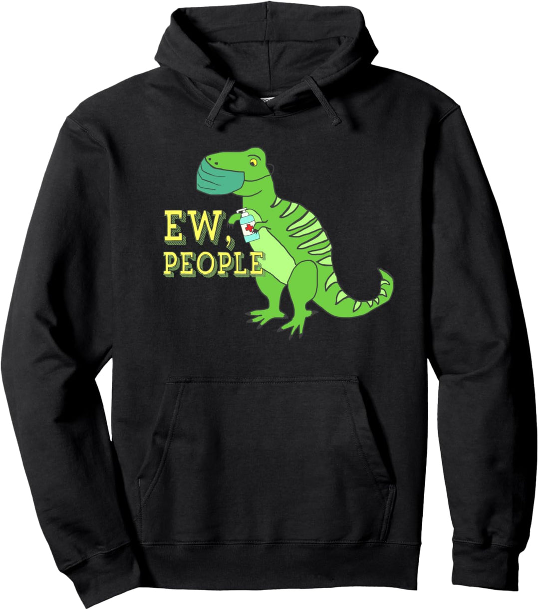 Ew Dinosaurier tragen eine Quarantänemaske Pullover Hoodie