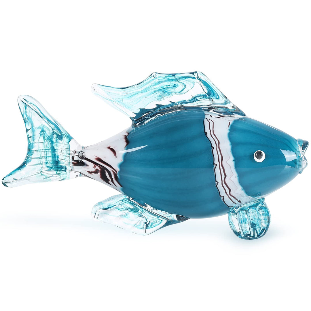 oliruim Farbige tropische Glas-Fisch-Statue Home Desktop Dekoration (AE-1), Ae-1
