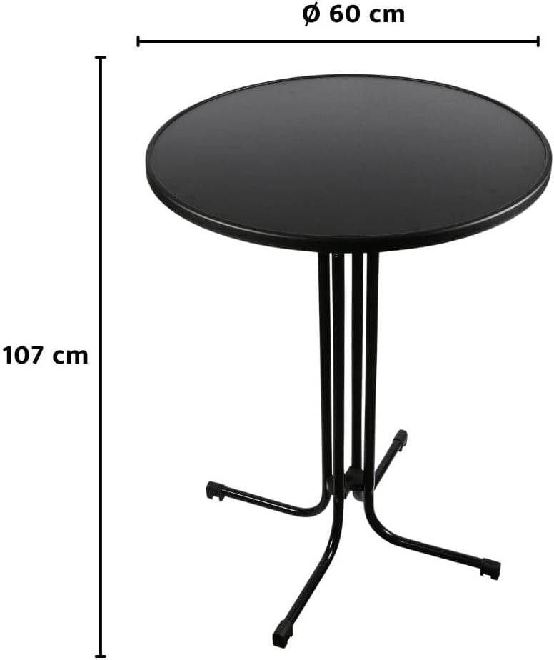 Eigentlich Stehtisch, Tischplatte 60cm Anthrazit, 60cm Anthrazit