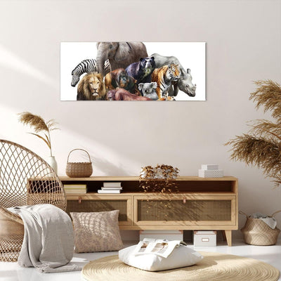 Wandbilder Dekoration Wohnzimmer Tiere Koala Löwe Affe Panorama Bilder auf Leinwand 120x50cm Leinwan