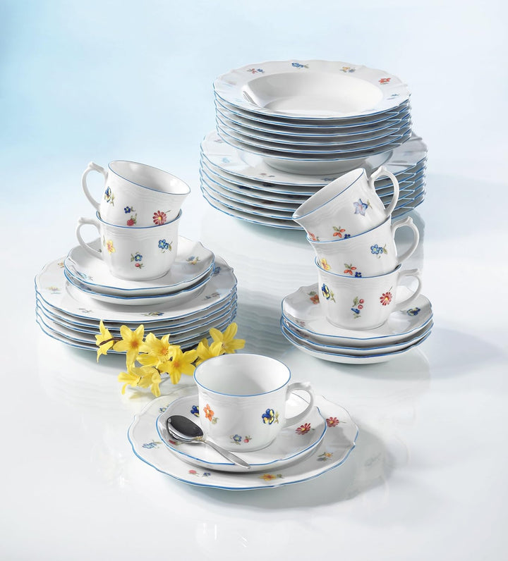 Suppenteller 23cm Fahne SONATE NOSTALGIE 34032 Seltmann (6 Stück)