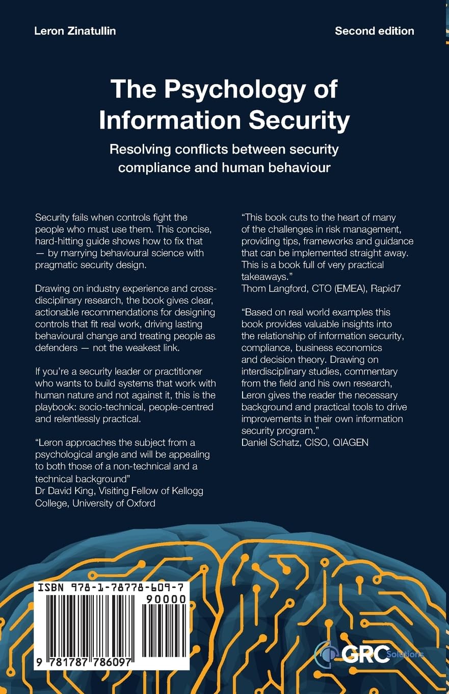 The Psychology of Information Security: Resolving conflicts between security compliance and human be