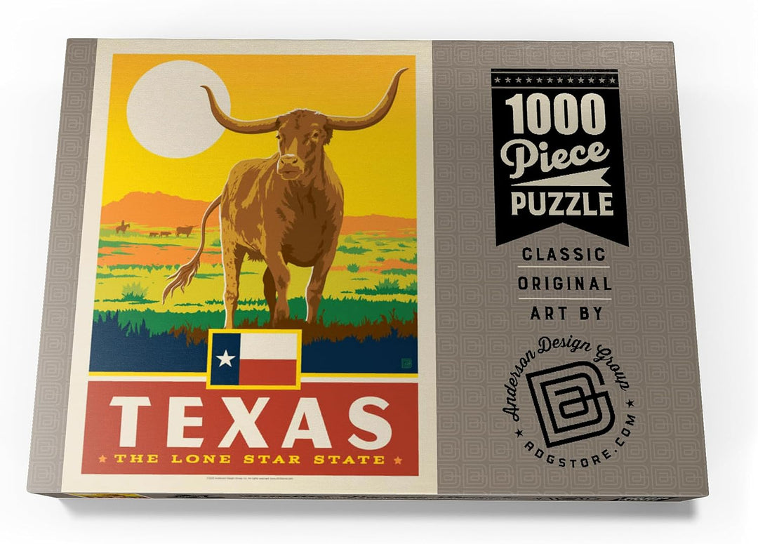 Texas: The Lone Star State, State Pride Vintage Poster - Premium 1000 Teile Puzzle - MyPuzzle Sonder