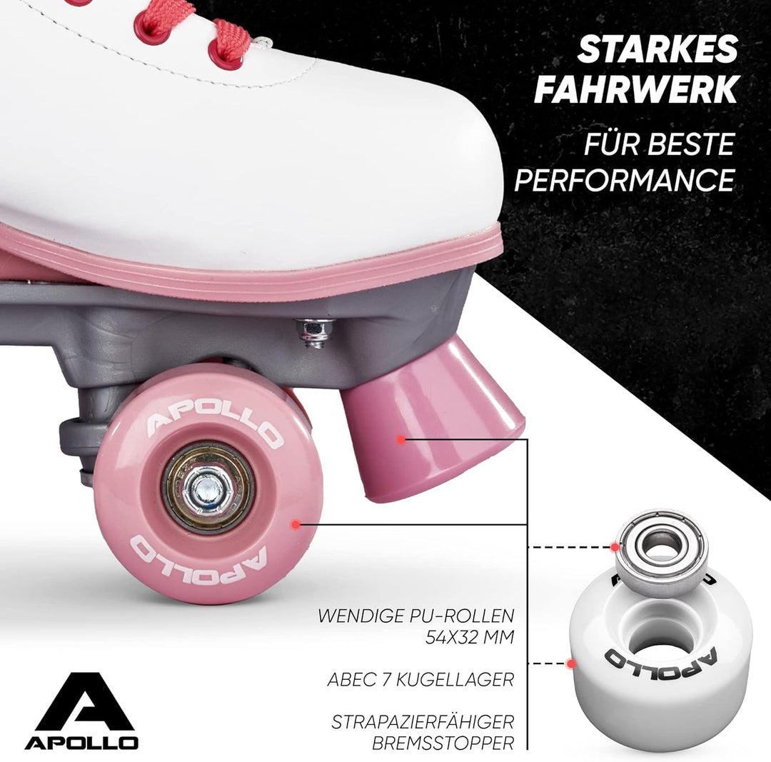 Apollo Disco Roller, Classic Roller | Rollschuhe für Kinder und Erwachsene | grössenverstellbare Qua