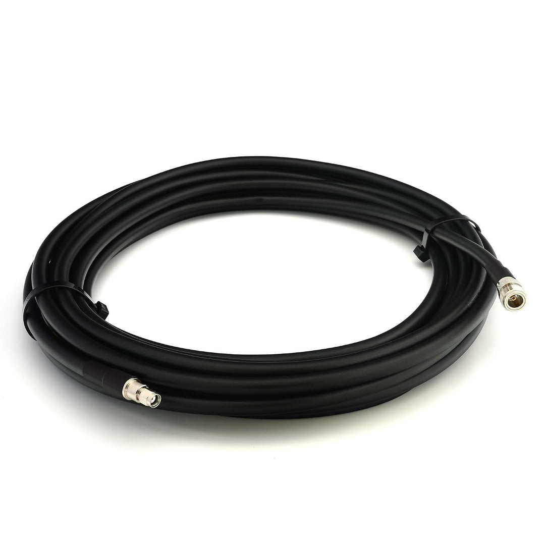 12m RP-SMA Stecker auf N Buchse Koaxialkabel — Vollkupfer HF400 Flexibles Verlängerungskoax 50 Ohm (