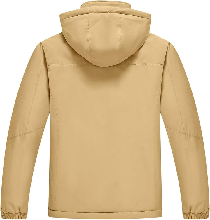 YSENTO Herren Winterjacke wasserdichte Warme Fleece Gefüttert Outdoor Softshelljacke Atmungsaktiv Sk