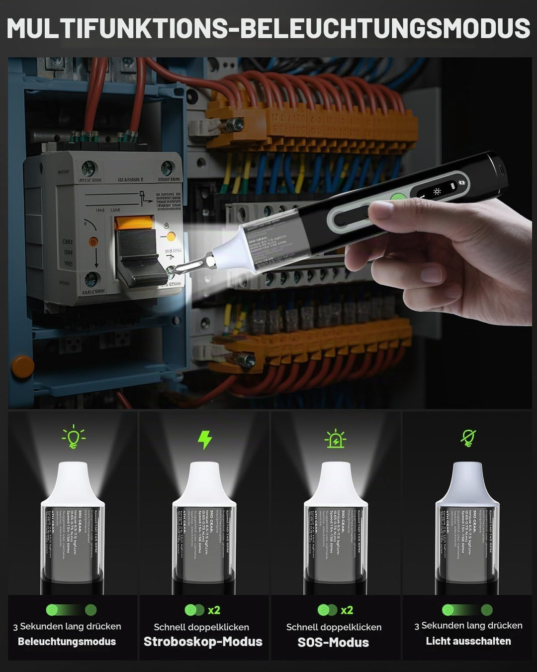 Elektrischer Schraubendreher, 36 in 1 Mini Electric Screwdriver set, Akku Schraubendreher set mit H4