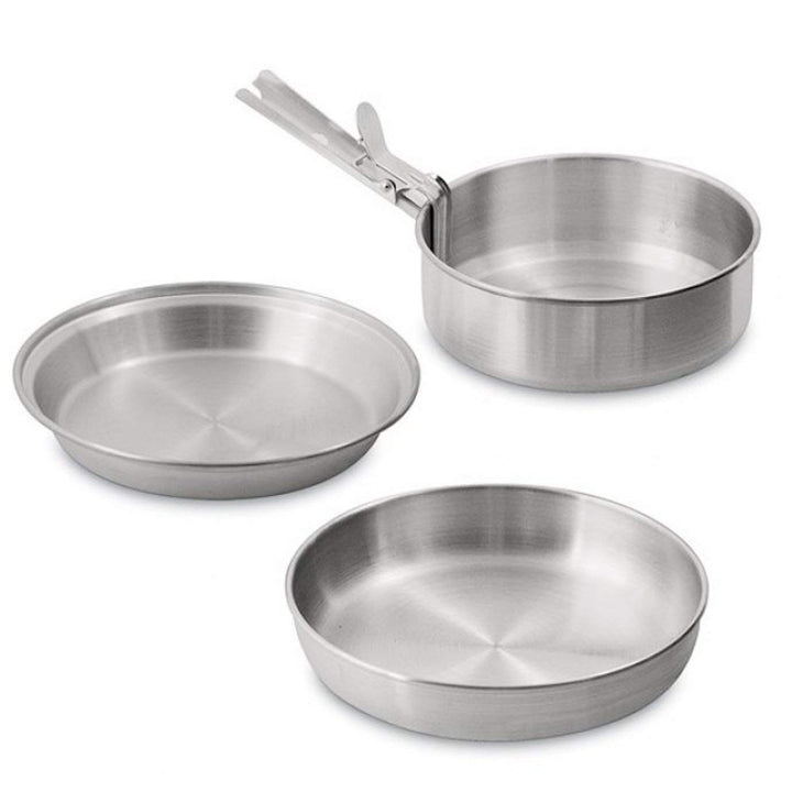Norskskin Kochset Camping Topfset für Gas Spiritus Festbrennstoff Kocher Single Set