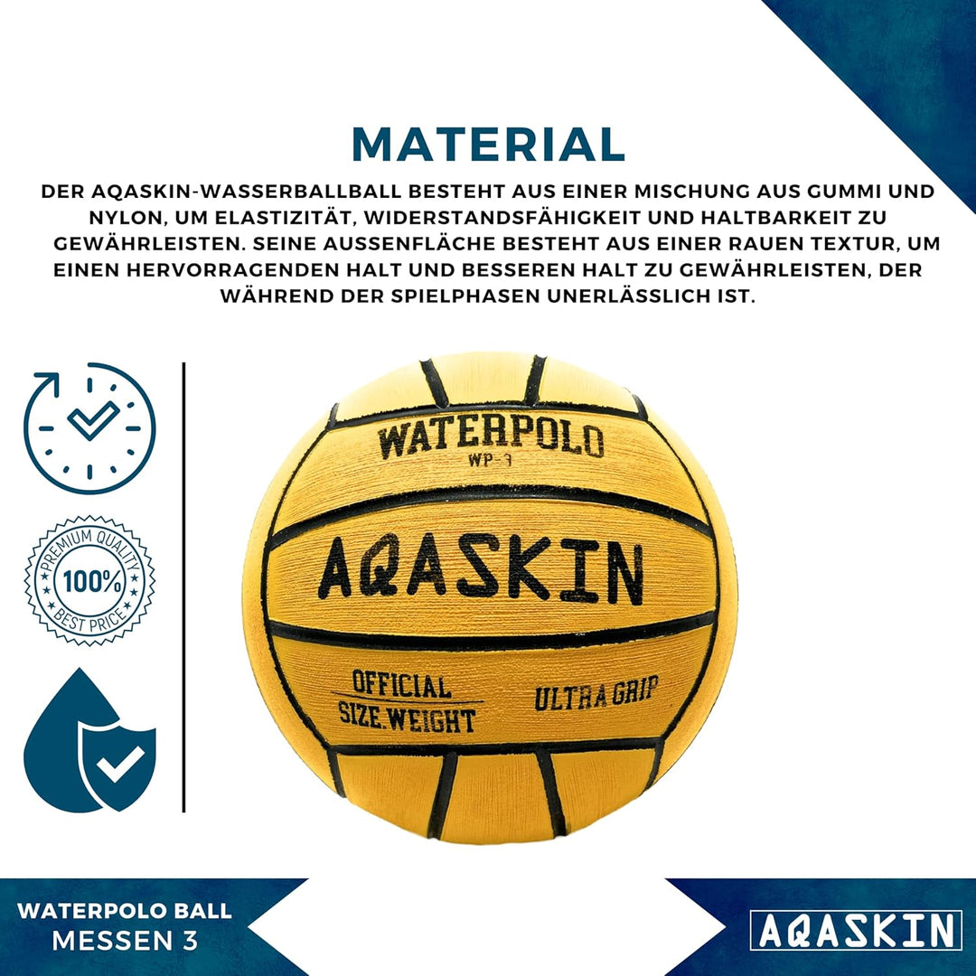 Professioneller Wasserpoloball - Grösse 5, 4, 3, 1 - Hohe Qualität - Ultra Grip Gummi - für Training
