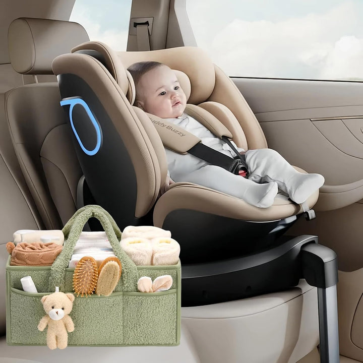 Wickeltasche Organizer, Wickeltisch Organizer, Tragbarer Wickelkorb mit Herausnehmbaren Fächern, Plü