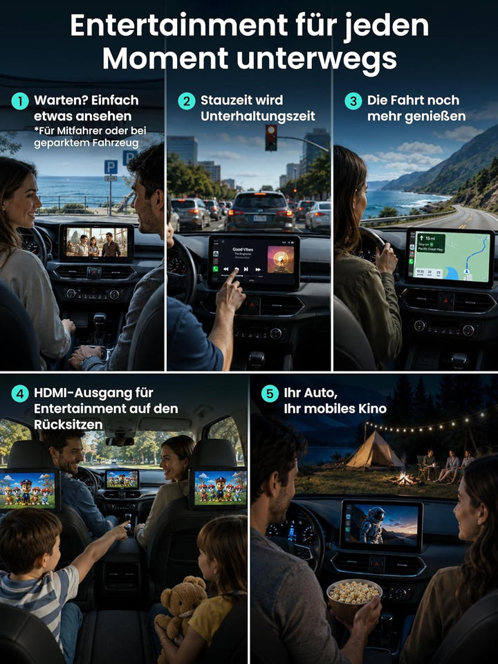 CarPlay AI Box, Wireless CarPlay Adapter Netflix/YouTube/TF-Karte 4GB+32GB - AI Box Android Auto Vid