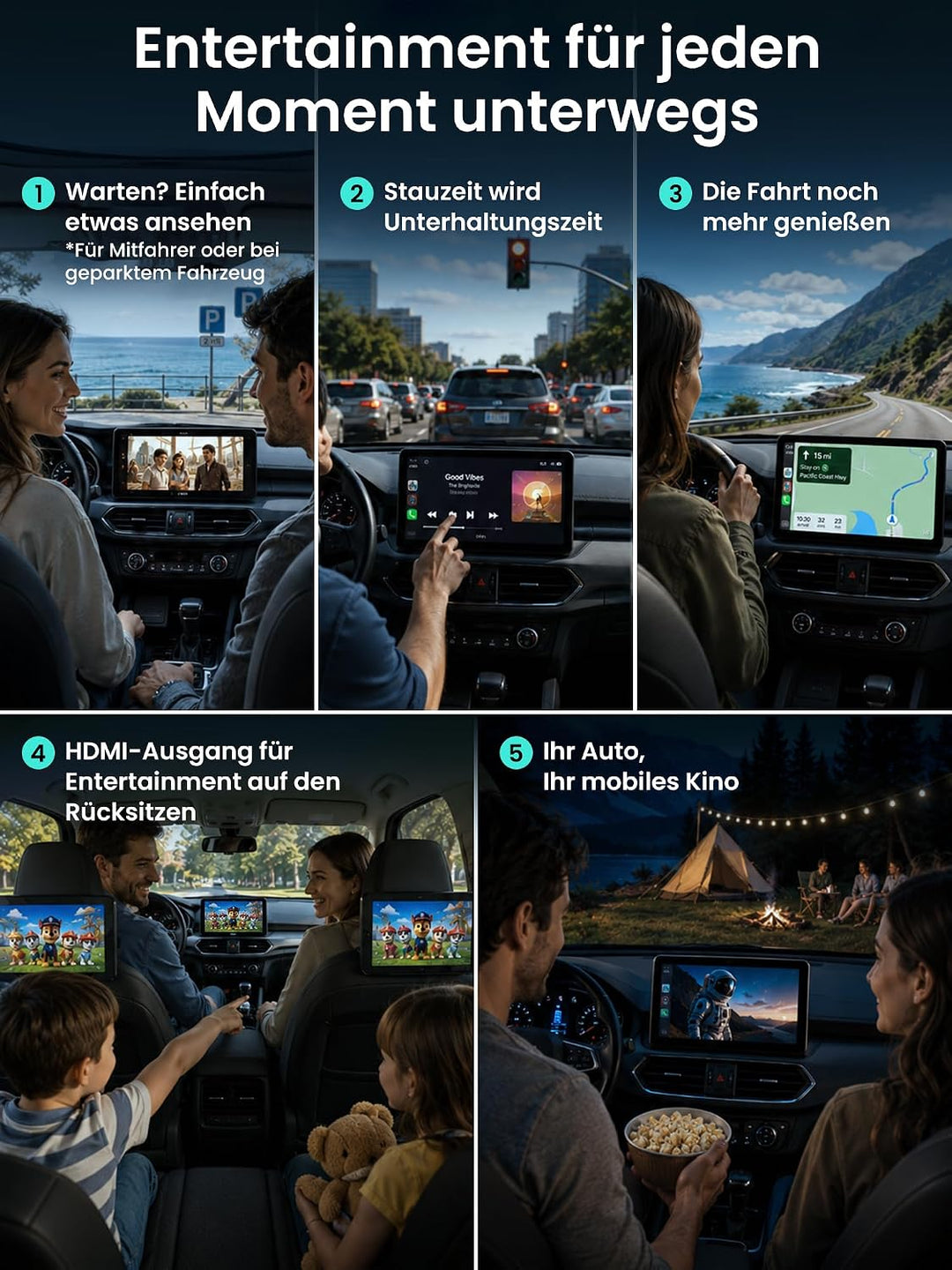 CarPlay AI Box, Wireless CarPlay Adapter Netflix/YouTube/TF-Karte 4GB+32GB - AI Box Android Auto Vid