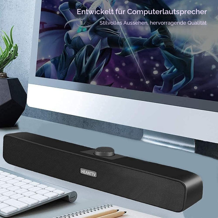 Computer Lautsprecher, 2.0 USB 3W*2 Verdrahtet Angetrieben mit 2 Membranen Verdrahtet Soundbar mit S