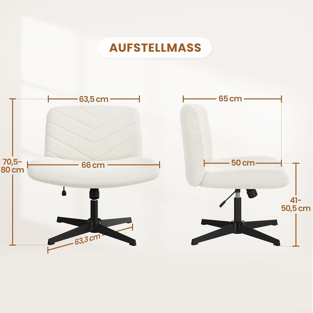 Yaheetech Bürostuhl, Ergonomischer Schreibtischstuhl mit breitem Sitzkissen, Höhenverstellbar Drehst