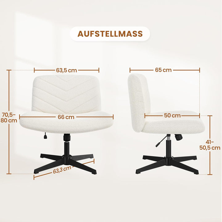 Yaheetech Bürostuhl, Ergonomischer Schreibtischstuhl mit breitem Sitzkissen, Höhenverstellbar Drehst