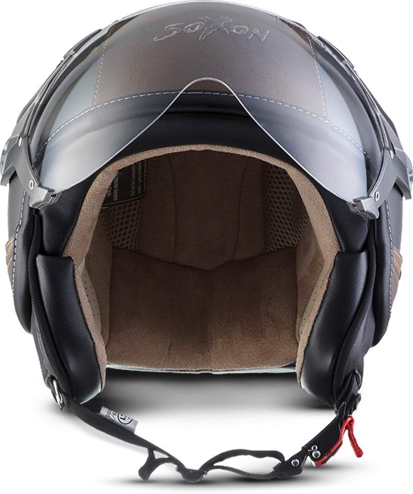 Soxon® SP-325 Urban „Titan“ · Jet-Helm · Motorrad-Helm Roller-Helm Scooter-Helm Moped Mofa-Helm Chop