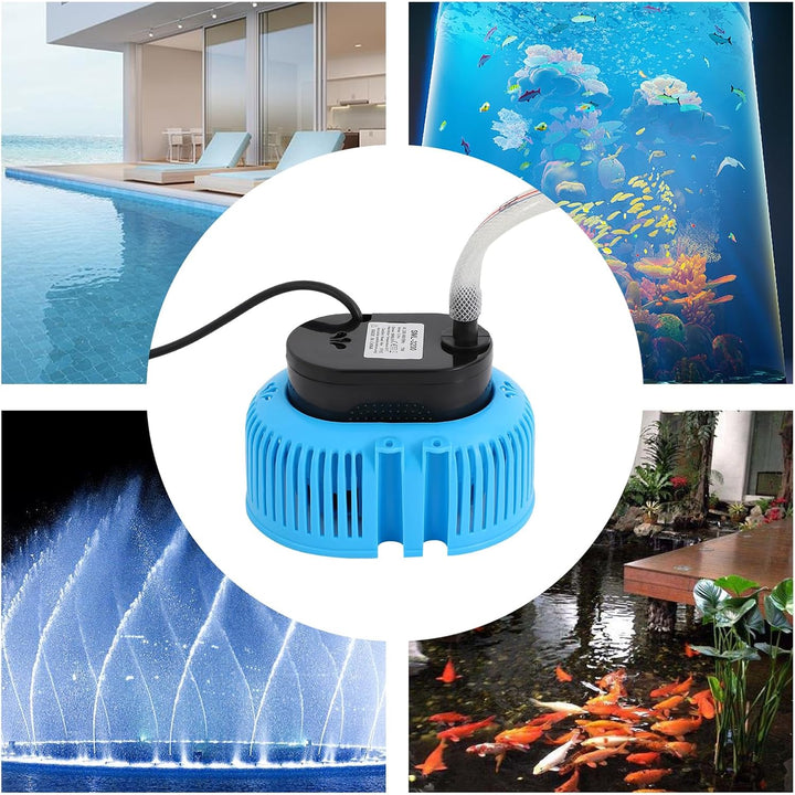 75W Mini Schmutzwasser Tauchpumpe Poolabdeckpumpen max. Fördermenge 3000 l/h mit 3 Düse, 5m Schlauch