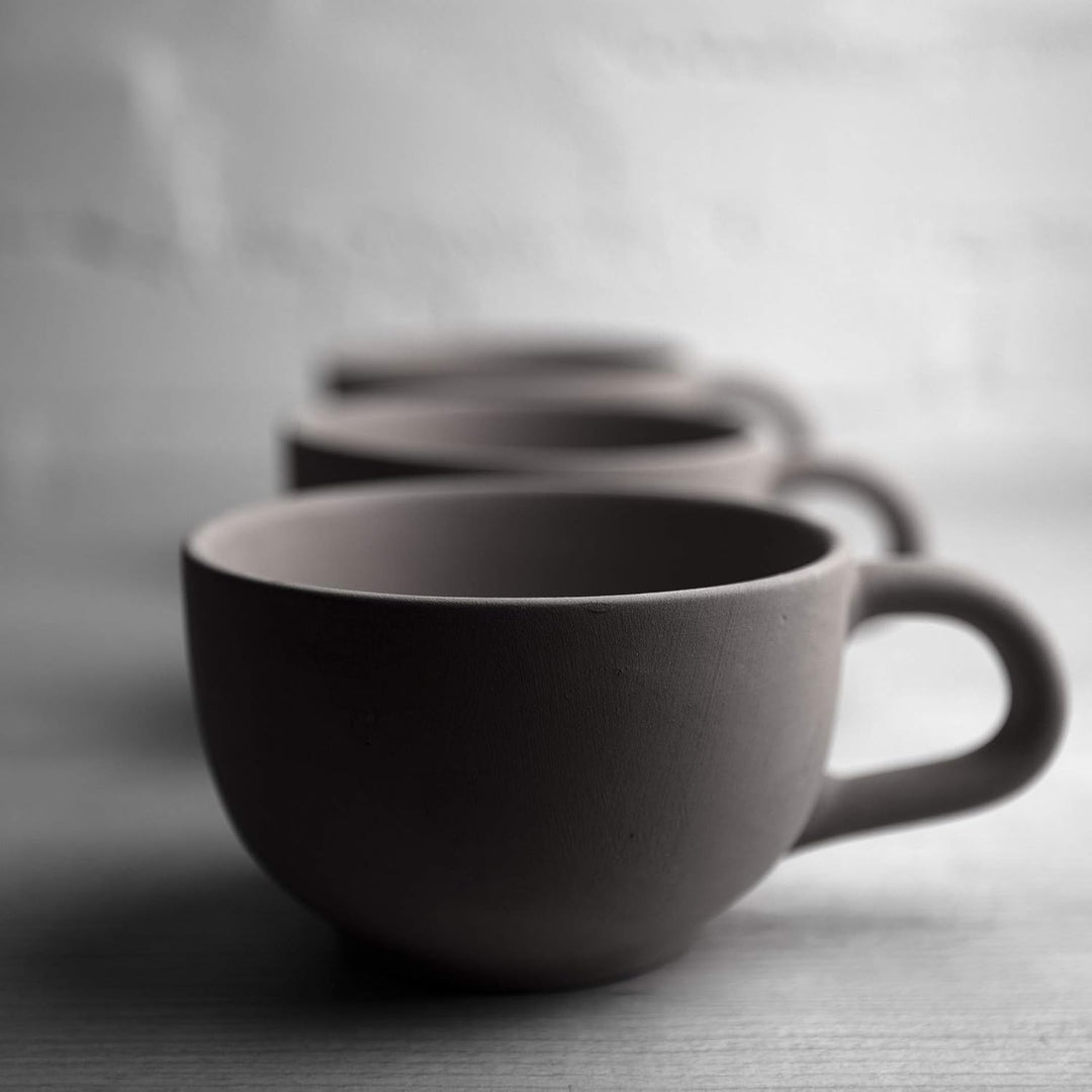 City to Cottage® - Keramik XXL Tasse 500 ml | Kaffeebecher | Türkis und Weiss | Polka Dots | Handgem