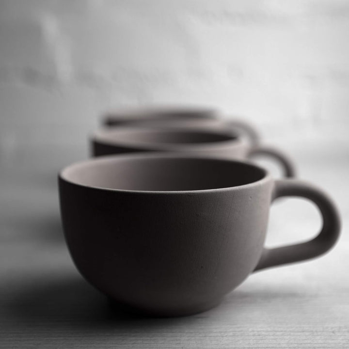 City to Cottage® - Keramik XXL Tasse 500 ml | Kaffeebecher | Grün und Weiss | Polka Dots | Handgemac