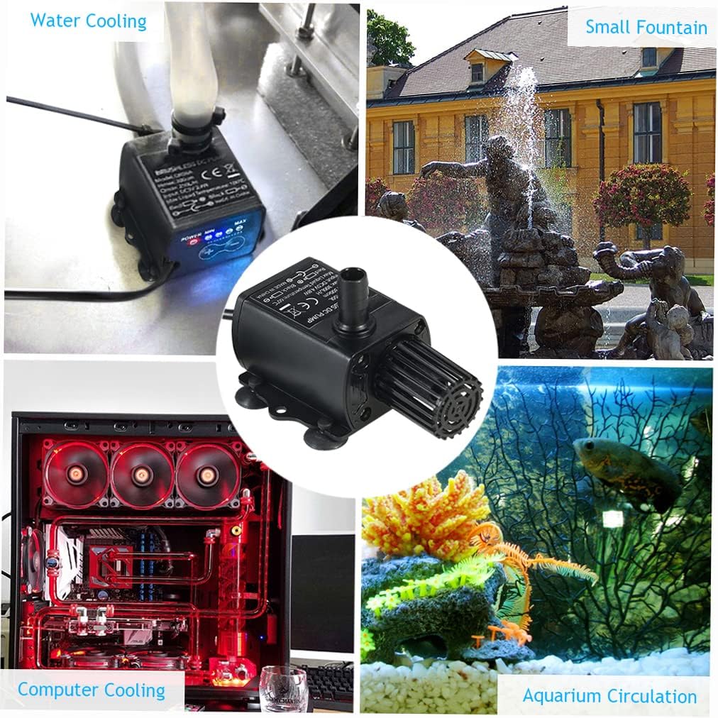 Matybobe Ultra-leise Mini USB DC5V 4,8 Watt 300L / H Aufzug 300 cm Brushless Wasserpumpe Wasserdicht