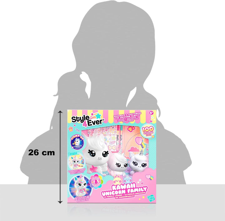 Canal Toys - Style 4 Ever OFG 287- DIY Einhorn Familie LED Light Up, Dekorieren Sie Ihre Figur mit M