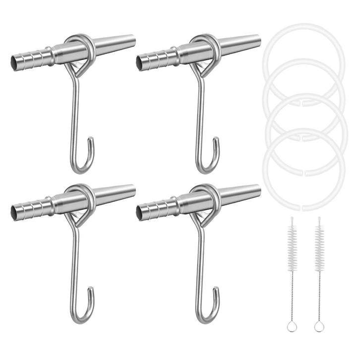 Tree Sap Tapping Kit, 4-Set Portable Maple Tree Taps Drill Bits, Stainless Steel Spiles & Trunk Fauc