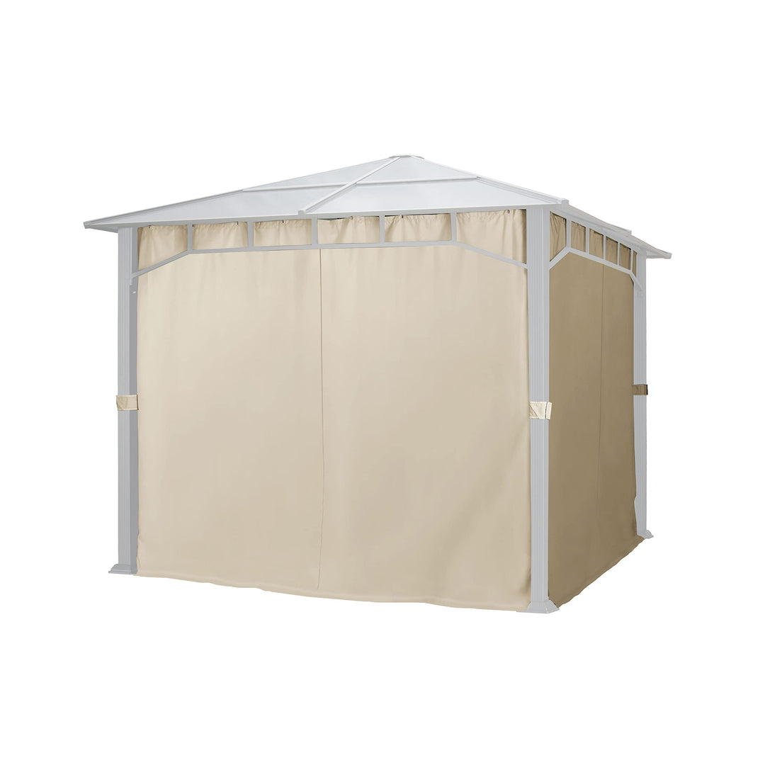 TOOLPORT 4 Seitenteile für Gartenpavillon Sunset Deluxe 3x3 m - Polyester ca. 180 g/m² - mit Reissve