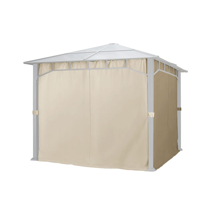 TOOLPORT 4 Seitenteile für Gartenpavillon Sunset Deluxe 3x3 m - Polyester ca. 180 g/m² - mit Reissve