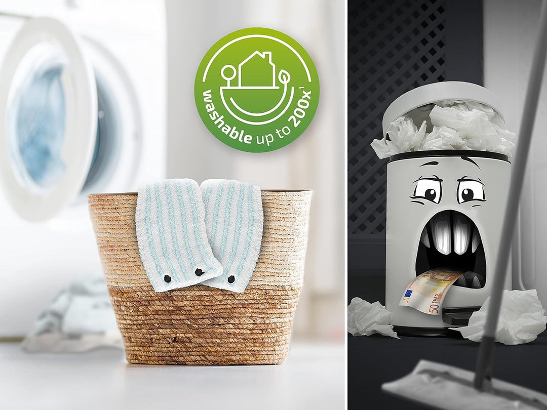 Leifheit Original Wischbezug CLEAN TWIST XL micro duo, für alle Bodenarten, Bodenwischer Ersatzbezug