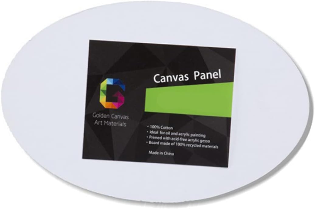 Operitacx 5 Stück Ovale Zeichenbretter aus Baumwolle 20x25cm Weiss Künstlerpapier für Öl- Acryl und