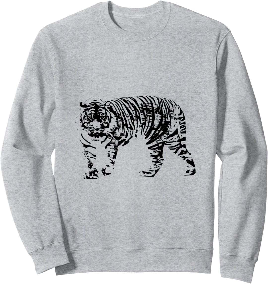 Tiger Motiv Raubkatzen Katzen Dschungel Krallen Zähne Tiger Sweatshirt
