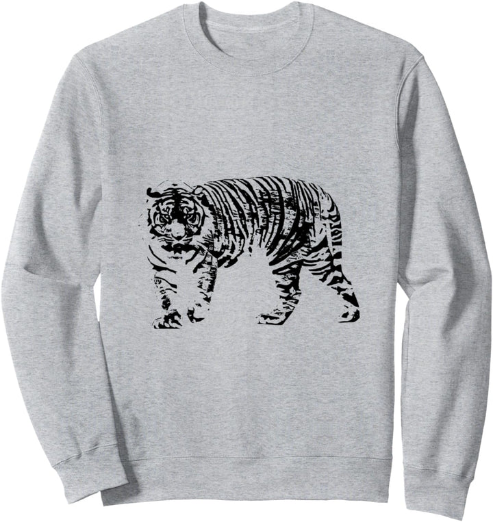 Tiger Motiv Raubkatzen Katzen Dschungel Krallen Zähne Tiger Sweatshirt