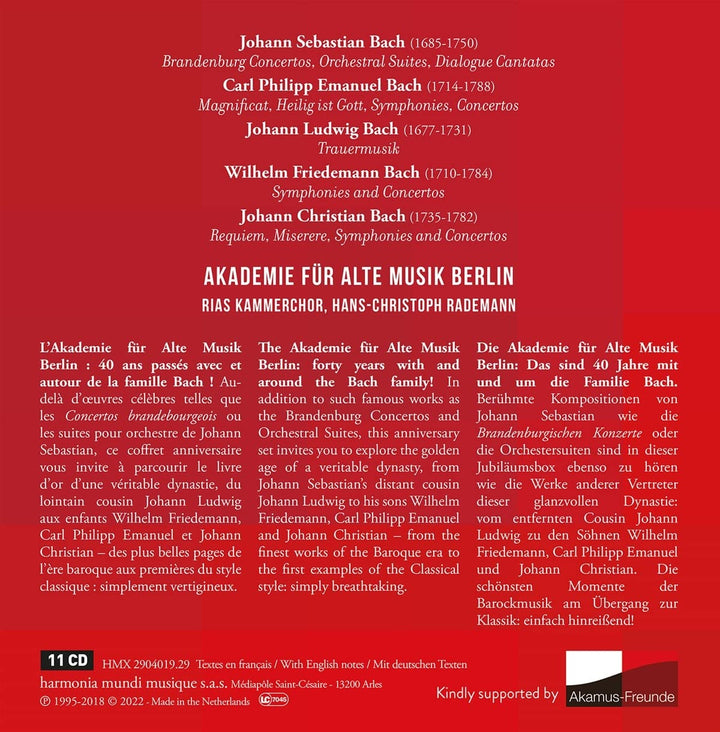 The Bach Dynasty (40 Jahre Akamus), Audio-CD