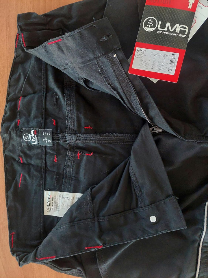 LMA Workwear 1425 BASALTE Stretch Hose, Grösse 48, Schwarz 48 Schwarz, 48 Schwarz