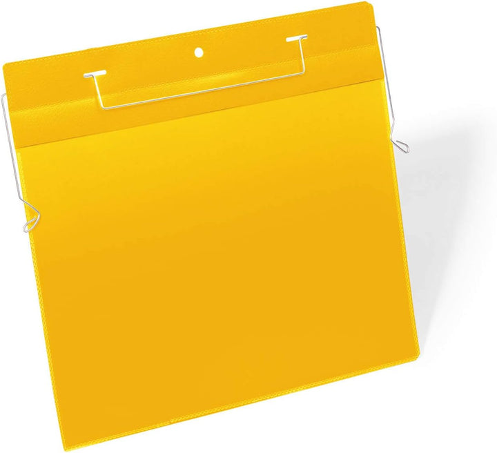 Durable Drahtbügeltasche A4 hoch, Packung à 50 Stück, Gelb, 175404 A4 Querformat, A4 Querformat